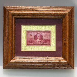 NIB, Vintage, Framed 1948 3‑cent “300th Anniversary Volunteer Firemen”